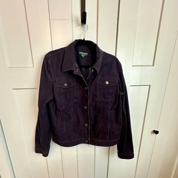 Ralph Lauren Corduroy Jean Jacket - Dark Plum - Picture 2 of 7
